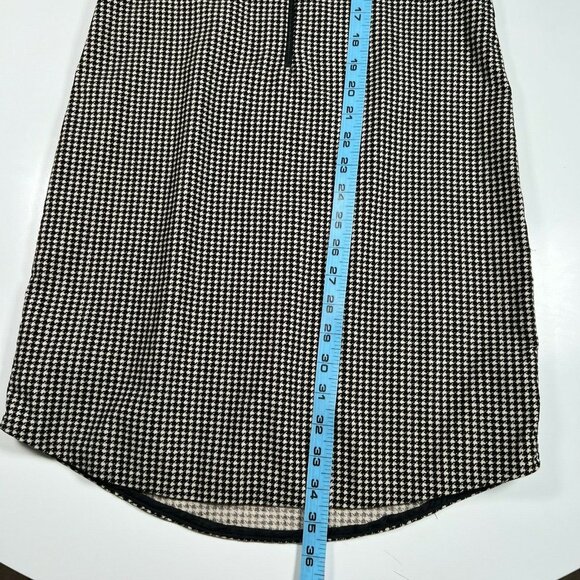 Jonathan Simkhai Houndstooth Corduroy Mini Dress Zipper Mesh Panels Black XS - Picture 6 of 16